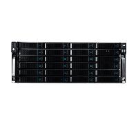 UNYKA Servidor Rack Hot Swap 4U / 24 Bahías Negro, Plata 80.40.24