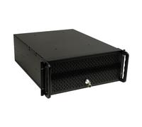 UNYKAch Caja Rack UK4129 Formato 4U 19" ATX, con Fondo de 550 mm, 3 Bahías de 5,25”, 8 Bahías de 3,5”, Filtro Antipolvo Frontal con Llave de Seguridad y Dos Puertos USB 2.0