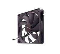 UNYKAch Ventilador 140mm Silencioso para PC - 1000 RPM, 19 dBA, 3 Pines, 12V, Negro, 9 Aspas, Refrigeración Eficiente para Caja de Ordenador - PN: 51790