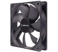 UNYKAch Ventilador de ordenador 120 mm – 1200 RPM, 4 pines, 7 aspas, negro, silencioso