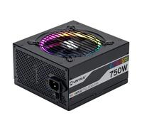 UNYKAch Fuente de Alimentación ATX ATILIUS 750W Black Full Modular con Iluminación RGB, Eficiencia del 90%, Ventilador de 120 mm Ultrasilencioso y Protección contra Sobrecorriente