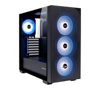 UNYKAch Caja ATX Revelat Mesh Black - Torre Gaming con 4 Ventiladores ARGB, USB 3.0 & USB C Gen2, Lateral de Cristal Templado, Soporta Tarjetas gráficas hasta 425 mm y refrigeración líquida 360 mm