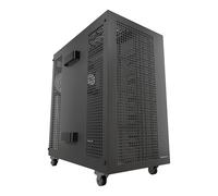 Workstation ATX UNYKA AI PRO 1500 EATX Dual CPU, hasta 4 GPUs, 17 HDD, 27 ventiladores, USB-C, Negro