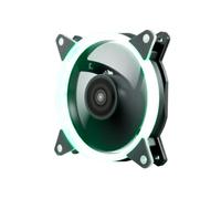 UNYKAch Ventilador Ordenador CANDY 20 RING LED Verde, 120 mm, Silencioso, con Soporte de Goma y 7 Aspas