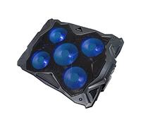 UNYKAch Candy C500 - Base de Refrigeración Portátil para Portátiles hasta 19” | Ventiladores Silenciosos LED Azul, Rejilla Metálica, USB Extra, Diseño Ergonómico y Antideslizante | Negro