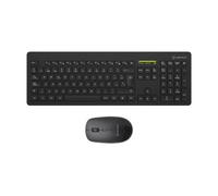 UNYKAch Kit Teclado y Ratón Inalámbricos MK212 Pro Slim 105 Teclas Membrana, USB Wireless 2.4 GHz, 1600 dpi, Silencioso, Ergonómico, Windows, Mac, Android, Linux