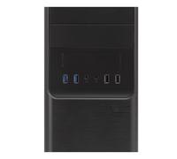 Caja para PC Dark Shadow Micro-ATX con fuente de alimentación de 500 W (negra) - UNYKACH