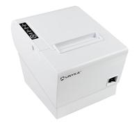 Unykach Impresora Térmica de Tickets POS5 UK56009W Blanca con Botones Superiores, Conexiones USB, RJ12, RJ11 y LAN, Compatible con Windows, JPOS, OPOS, Linux, Android y Mac (NO Compatible con iPad)