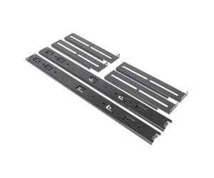 UNYKAch Juego de Dos Raíles Universales Guías Telescópicas | Armarios fondo 80 a 100 cm, Cajas Rack 1U/2U/3U/4U