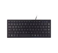 Unykach Teclado Mini KB302 - 83 Teclas, QWERTY, Membrana, Diseño Compacto Negro Mate, Conector USB