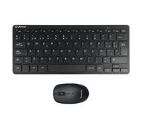 UNYKAch Kit Mini Teclado y Ratón Inalámbricos MK288 Pro Nano USB Wireless 2.4 GHz, 79 Teclas Membrana, 1200 dpi, Silencioso, Ergonómico, Windows, Mac, Android, Linux