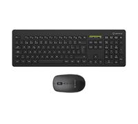 UNYKAch Kit Teclado y Ratón Inalámbricos MK212 Pro Slim 105 Teclas Membrana, Idioma Portugués, USB Wireless 2.4 GHz, 1600 dpi, Silencioso, Ergonómico, Windows, Mac, Android, Linux
