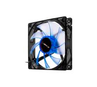 UNYKAch Ventilador Ordenador de 120 mm, Silencioso, con Luces Led en Color Azul, 1200 RPM, Conexión de 3 Pines, 9 Aspas