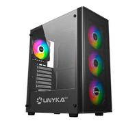 Unykach MIR 100 caja gaming ATX con cristal templado y 4 ventiladores ARGB 120 mm