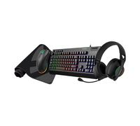 Unykach pack gaming nova 4 en 1 teclado portugués, ratón, cascos, al