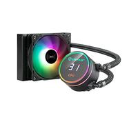 UNYKAch Refrigeración Líquida CPU AQUASTORM Black 120 ARGB con Bomba Silenciosa, Display para Controlar Temperatura de CPU y Ventilador RGB con Sensor PWM