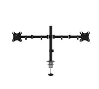 Unykach Soporte TV/MONITOR Dual de Escritorio para 2 Pantallas Planas y Curvas de 10-32 Pulgadas (hasta 10 kg brazo), 2 Brazos / 2 Cabezales, Ajustable y Giratorio, VESA máx 100 x 100 mm