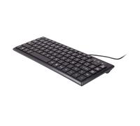 Unykach Teclado Plano KB302 Mini- 83 Teclas, QWERTY, Membrana Silenciosa, Diseño Compacto Negro Mate, Conector USB