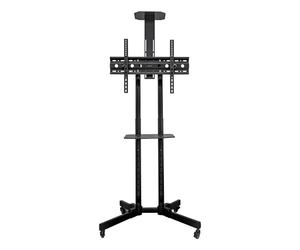 UNYKAch UK501 Soporte Móvil de Suelo con Estantes y Altura Ajustable para TV VESA 600x400mm y 32-75"