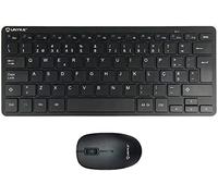 UNYKAch Kit Mini Teclado y Ratón Inalámbricos MK288 Pro Nano USB Wireless 2.4 GHz, Idioma Portugués 79 Teclas Membrana, 1200 dpi, Ergonómico, Windows, Mac, Android, Linux