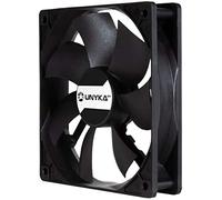 UNYKAch Ventilador 120 mm, Negro, 1800 RPM, 4 Pines, 7 Aspas para Armario Servidor Rack