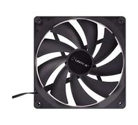 UNYKAch Ventilador 140mm para PC, Negro, 1000 RPM, 19 dBA, 3 Pines