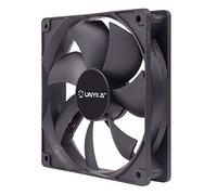 UNYKAch Ventilador de Ordenador 120 mm, Negro Básico PC, 1200 RPM, 4 Pines, 7 Aspas, Silencioso