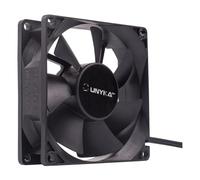 UNYKAch Ventilador de Ordenador 80 mm, 51786, Negro Básico PC, 2000 RPM, 3 Pines, 7 Aspas, Silencioso