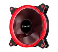 UNYKAch Ventilador PC CANDY 20 120 mm con Ring LED Rojo | 1400 RPM, Rodamiento Hidráulico, 16 dBA Ultra Silencioso, 53 CFM, Compatible ATX Gaming
