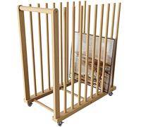 UNZERO Estante de almacenamiento de arte, almacenamiento de lienzo artístico, estante de lona con asa y ruedas giratorias para tablero de dibujo, panel, bloc de papel para estudios de arte, obras de