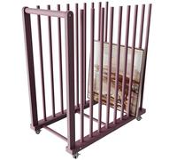 UNZERO Estante de almacenamiento de arte, almacenamiento de lienzo, estante para tableros de lona con asa y ruedas giratorias para tablero de dibujo, panel, bloc de papel, estudios de arte, galería