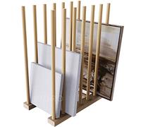 UNZERO Estante de almacenamiento de arte, soporte de almacenamiento de madera para tableros de lienzo, panel, marco, tablero de dibujo, material impreso, almohadilla de papel, placa de respaldo (11