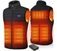 Unzipp Chaleco Calefactable, Chaleco Calentador Para Hombres Y Mujeres Con Bateria, 3 Temperaturas Ajustables,Lavable Para Calor Interior, Actividades Al Aire Libre