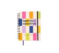 UO Agenda Escolar Opositiva Semana Vista: empieza en septiembre de 2024 y acaba en agosto de 2025, Tapa dura, Incluye 127 stickers, Goma elástica y Cinta de registro