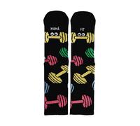 UO Calcetines Divertidos Mamá Fit con Mensaje Deporte - Regalo Original para Mamá Gym Running - Calcetines Mujer Algodón Suave - Unisex Adulto Talla 36-41 Multicolor