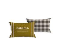 UO Funda de cojín Decorativa para Regalar a tu Amiga/o, Definición de Nakama, Amistad Tan Profunda Que la consideras Familia, Medidas 30x45 cm