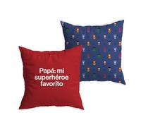 UO Funda de Cojín Papá: mi superhéRoe Favorito. Funda Decorativa 45x45cm. Suavidad y Comodidad. Material 100% algodón. Regalo Original para el Día del Padre.