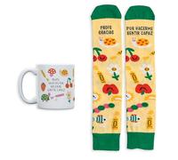 UO Kit Regalo Profe Gracias por Hacerme Sentir Capaz - Taza + Calcetines - Pack Completo para Profesor - Regalo Original Día del Maestro - Cerámica y Algodón 42-46