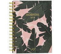 UO KTAG18ET2 - Kit agenda 2018 con diseño Tropical, stickers y clutch