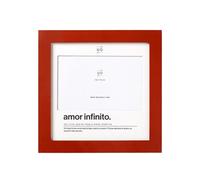 UO Marco de Fotos Amor Infinito 20 x 20 cm en Madera de Calidad. Diseño Elegante y Emotivo. Regalo Original para San Valentín. Color Rojo pasión