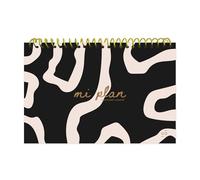 UO Organizador Semanal Planificador- Noire. Días sin numerar, 60 páginas, papel de calidad 90gr, espacio creativo, notas, 280x180mm