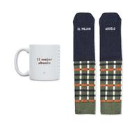 UO Set de Taza El Mejor Abuelo, Taza y Calcetines Divertidos, Regalos Originales para Hombre, Talla única de Hombre, Regalo Día del Padre