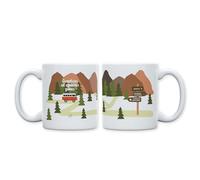 UO Taza Contigo al Quinto Pino con Mensaje Divertido - Regalo Original para Amiga Mejor Amiga - Taza de Cerámica con Frase de Amistad - 330ml