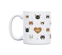 UO Taza de regalo con mensaje Amor gatuno, regalo para amigas, regalo para amigos, regalo original de Navidad, regalo amigo invisible original, 350 ml, Cerámica