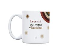 UO Taza de Regalo con Mensaje Persona Vitamina, Regalo para Amigas, 350 ml, Cerámica
