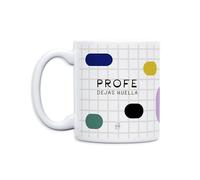 UO Taza de Regalo con Mensaje "Profe, dejas huella", regalo para profes, regalo original profesores, regalo amigo invisible original, 350 ml, Cerámica
