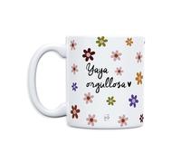 UO Taza de Regalo con Mensaje "Yaya orgullosa", abuela maravillosa", regalo para madres, regalo para abuelas, regalo original de día de la madre, 350 ml, Cerámica