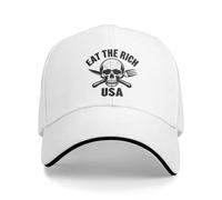 UOARQAUJ Gorra de béisbol Eat The Rich USA Sun Summer Gorra de Camionero Vintage para Mujer y Hombre Senderismo Pesca Gorra Snapback
