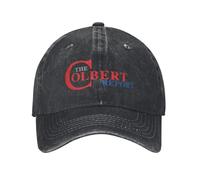 UOARQAUJ Gorra de béisbol para Hombres y Mujeres Stephen Colbert The Late Show Gorra de Mezclilla desgastada Gorra clásica de Viaje al Aire Libre Ajustable