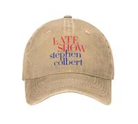 UOARQAUJ Gorras de béisbol Stephen Colbert The Late Show Gorra Snapback desgastada de Moda para Hombres Gorras de Golf de Ajuste Ajustable para Correr al Aire Libre